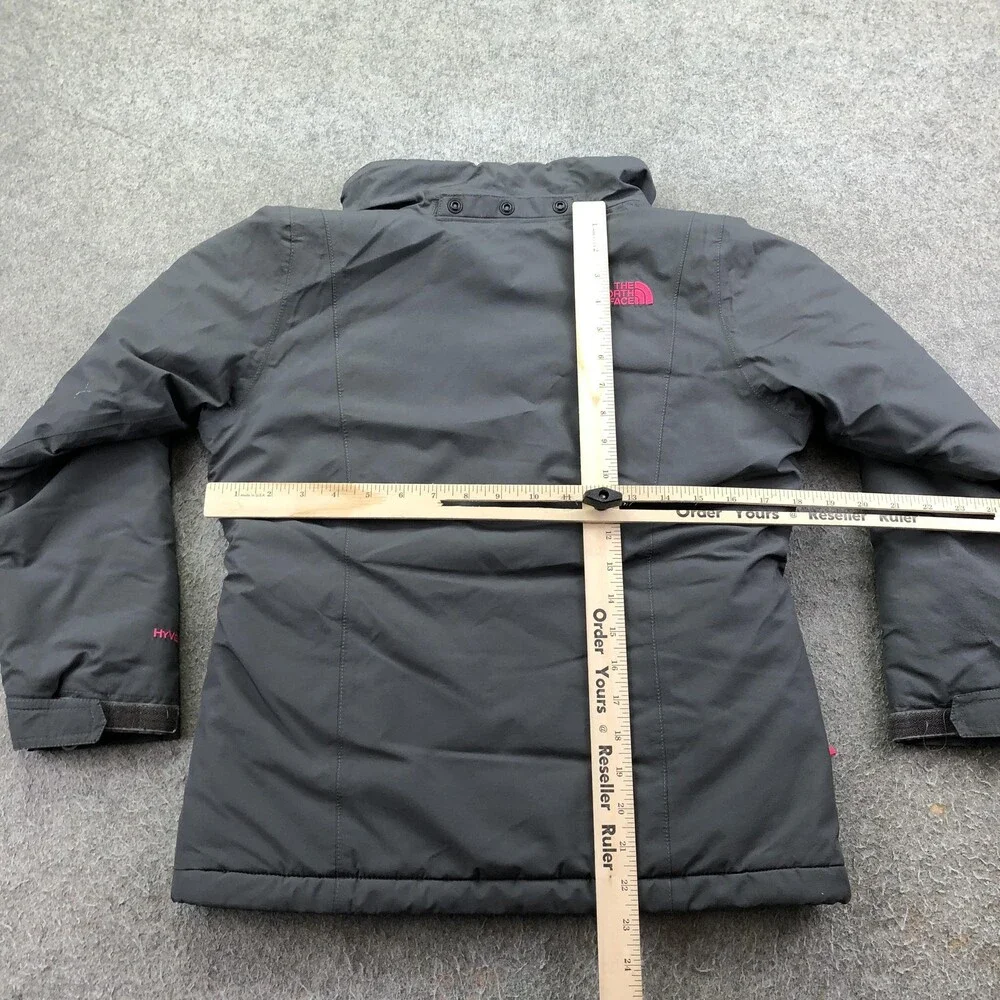 The North Face Jacket Girls Medium 10/12 Gray HyVent Insulated Ski Snow Winter